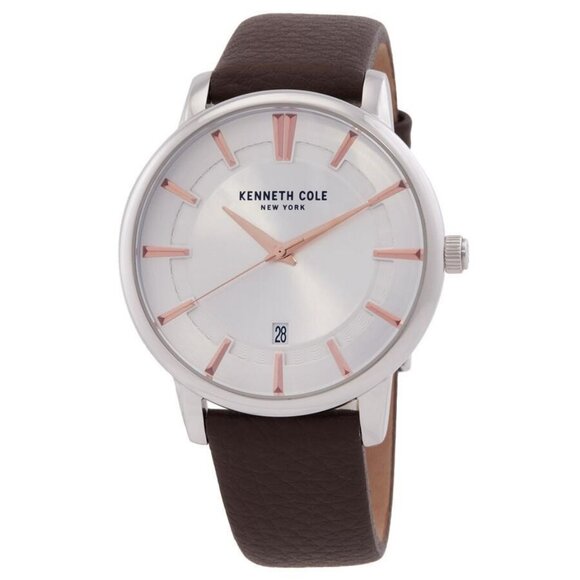 NWT Authentic Kenneth Cole New York Modern Classic Quartz Silver Dial Men's Watc - Picture 1 of 3